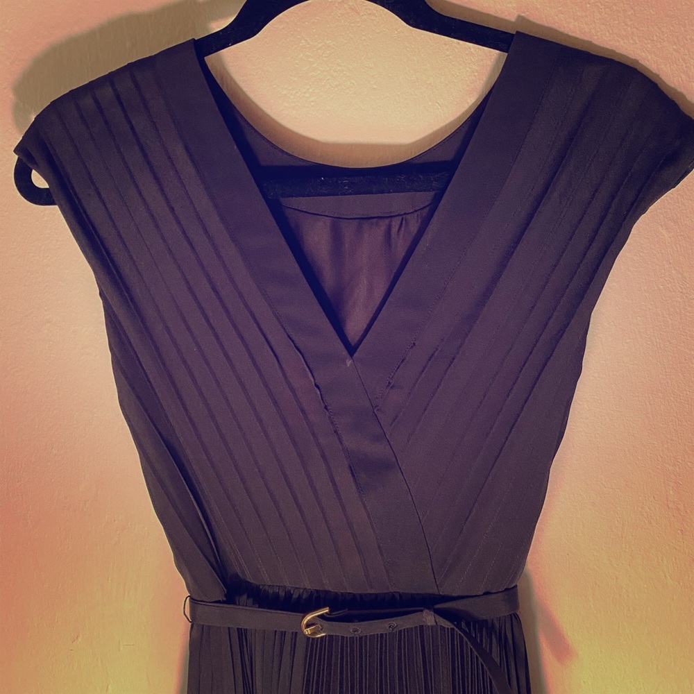Black Pleated Ted Baker Cocktail Dress